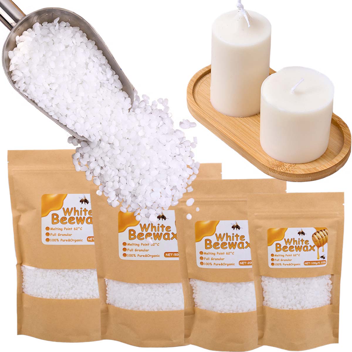 Candle Making Scents - Белый пчелиный воск, чистый натуральный гранулированный